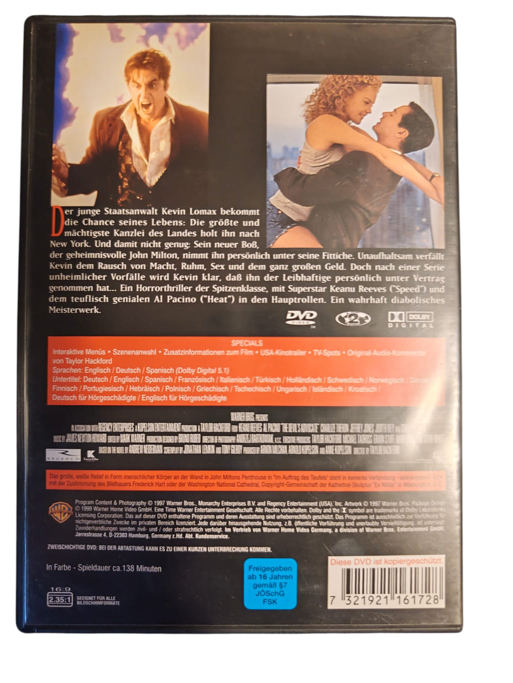 Im Auftrag des Teufels (The Devil's Advocate) DVD gebraucht