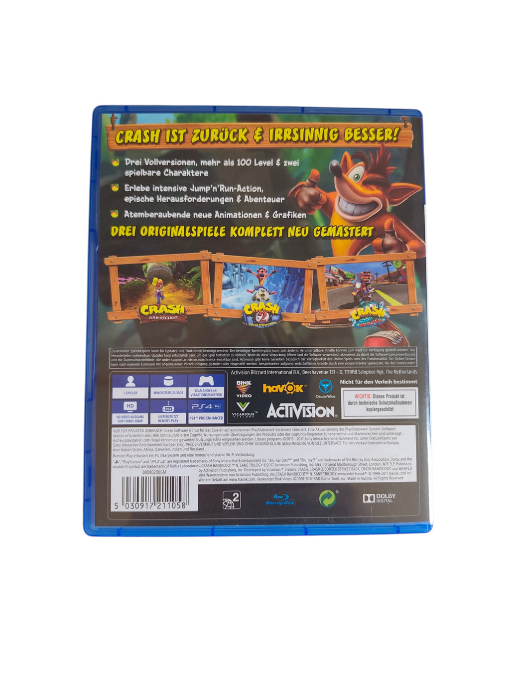 Crash Bandicoot N. Sane Trilogy – PS4, drei Klassiker auf einer Disc