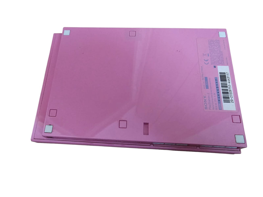 Rosa PlayStation 2 Slim mit 2 Controllern gebraucht kaufen – Seltenes PS2 Pink Set
