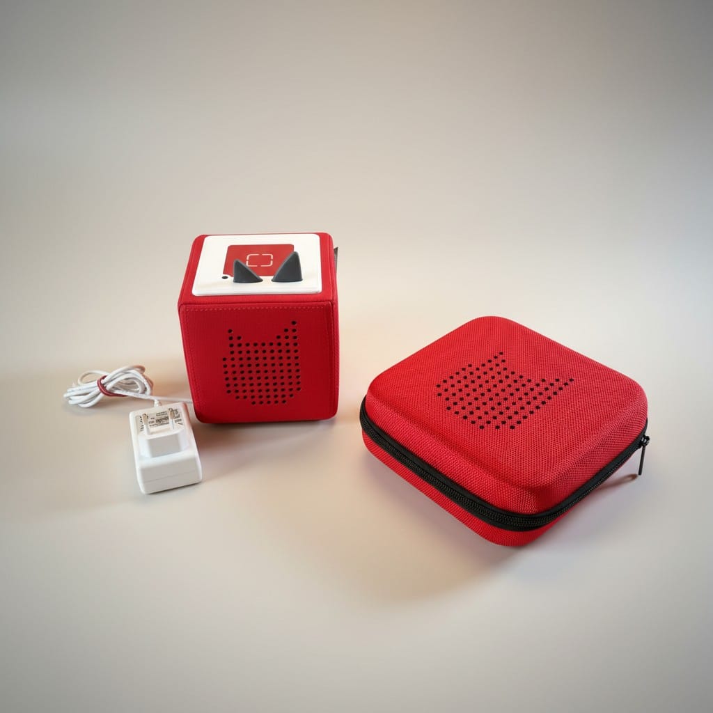 Toniebox Starterset – Rot mit Ladegerät & Transporttasche gebraucht