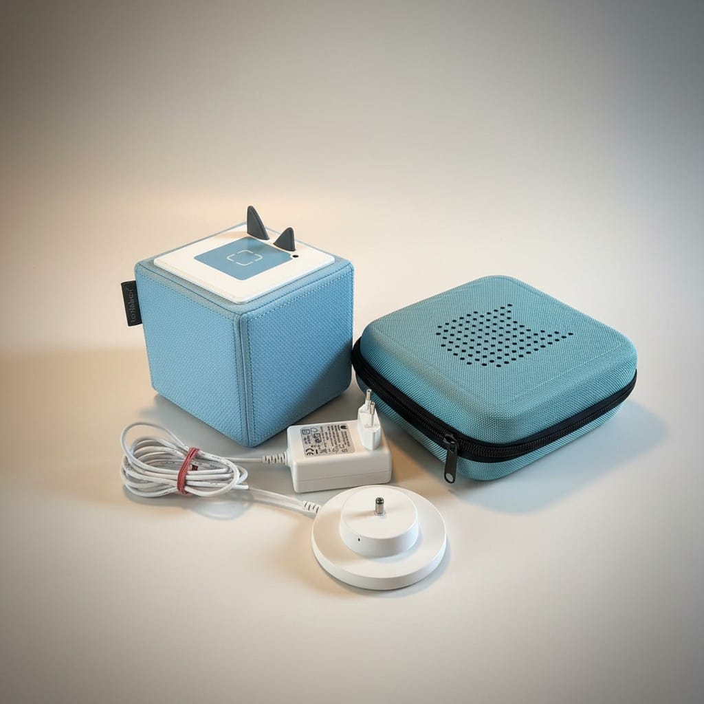 Toniebox Starterset – Hellblau mit Ladegerät & Transporttasche gebraucht