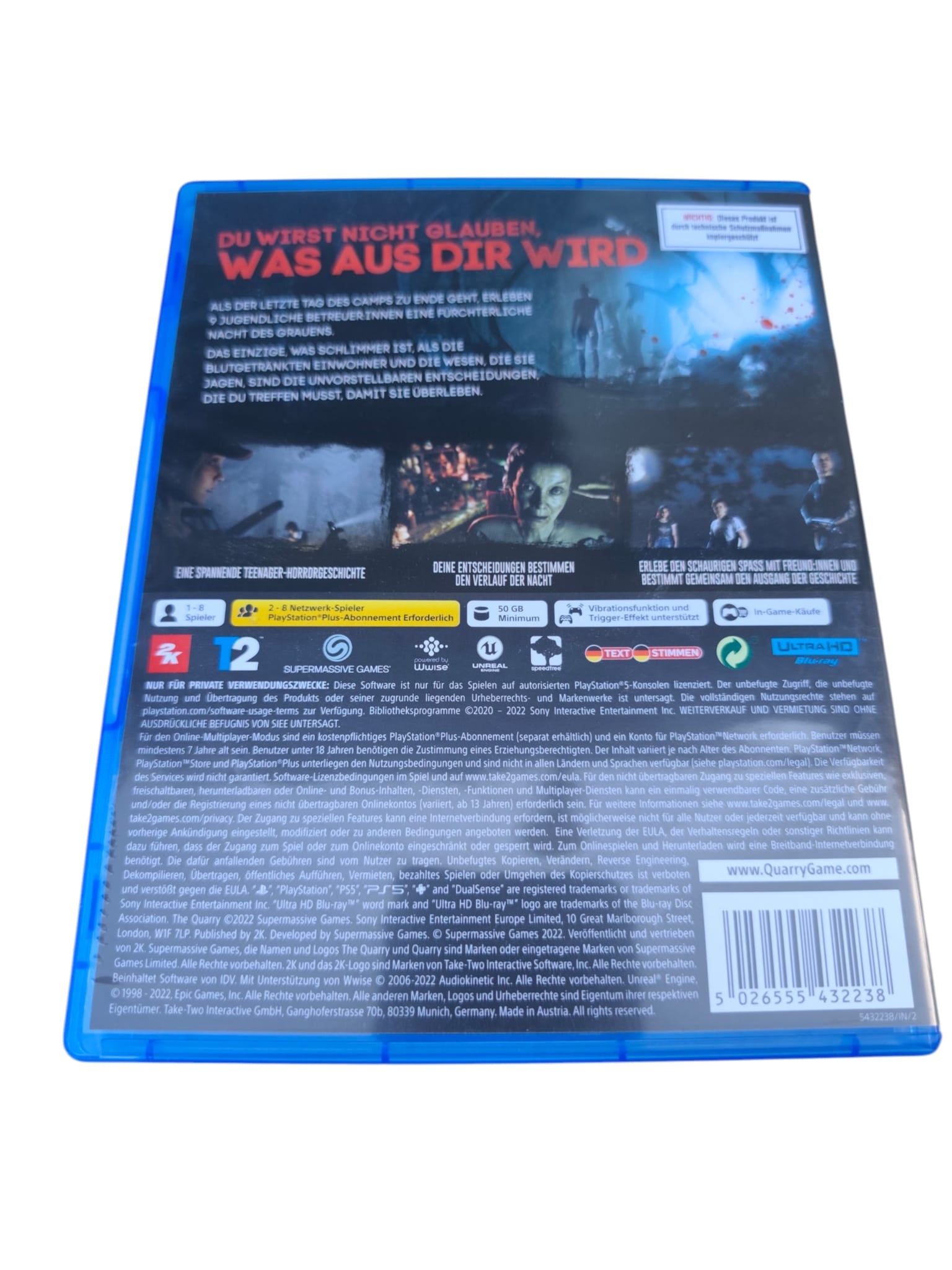 The Quarry PS5 – gebraucht, geprüft, cineastischer Horrorfilm zum Spielen