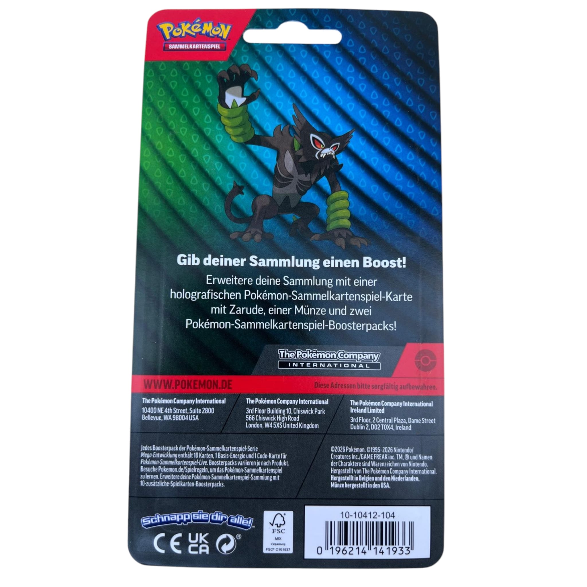 Pokémon TCG: 2-Pack Blister - Zarude (August 2026, neu)