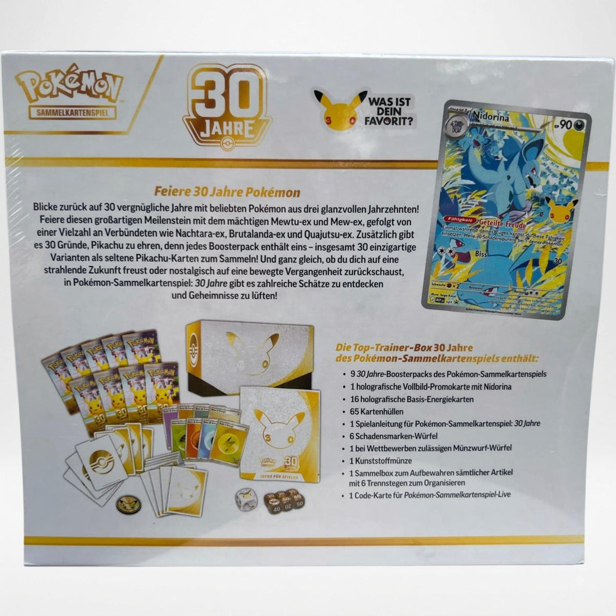 Pokémon TCG: 30th Celebration – Top Trainer Box (neu)
