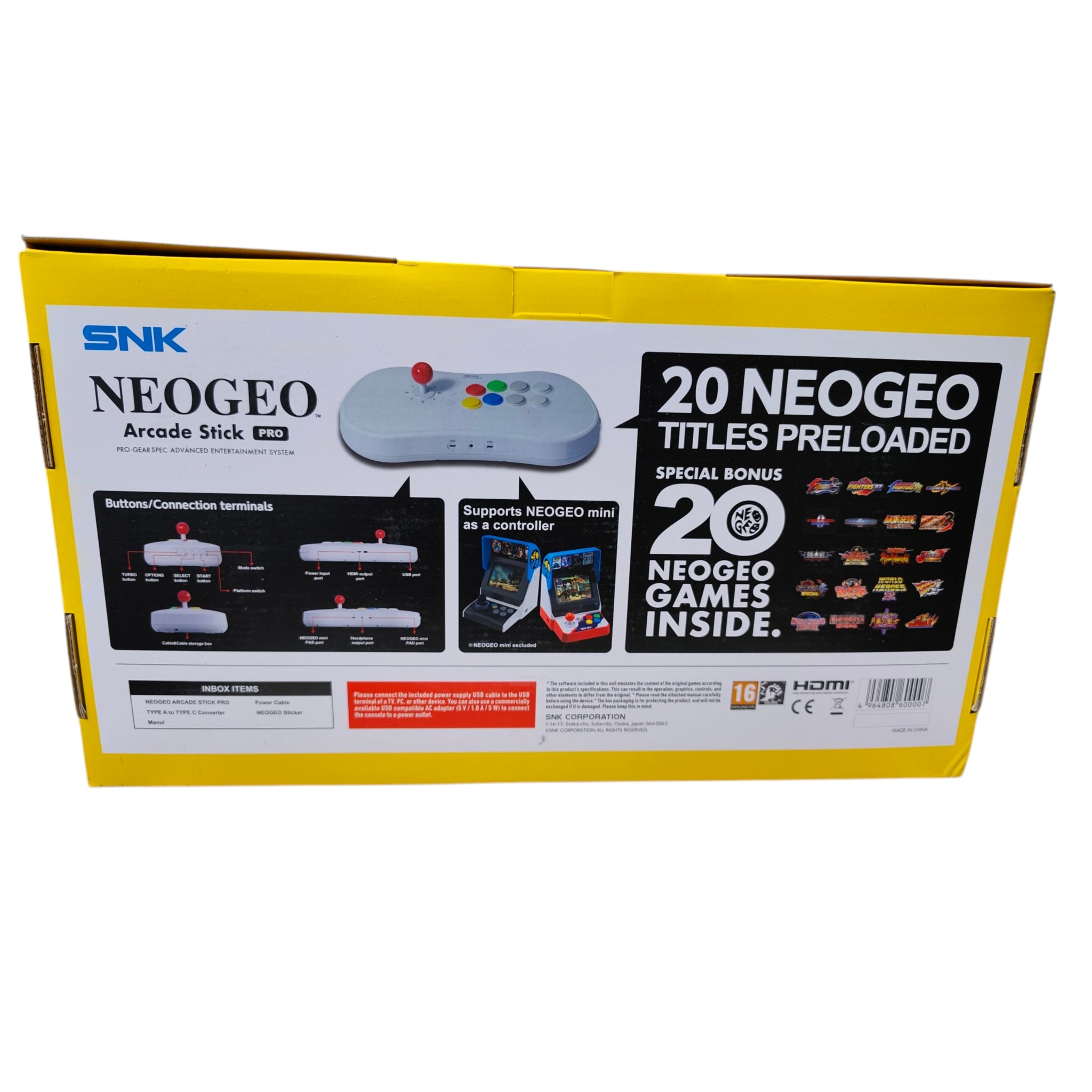 Neo Geo Arcade Stick Pro – Neuwertig | 40 Spiele installiert | SNK
