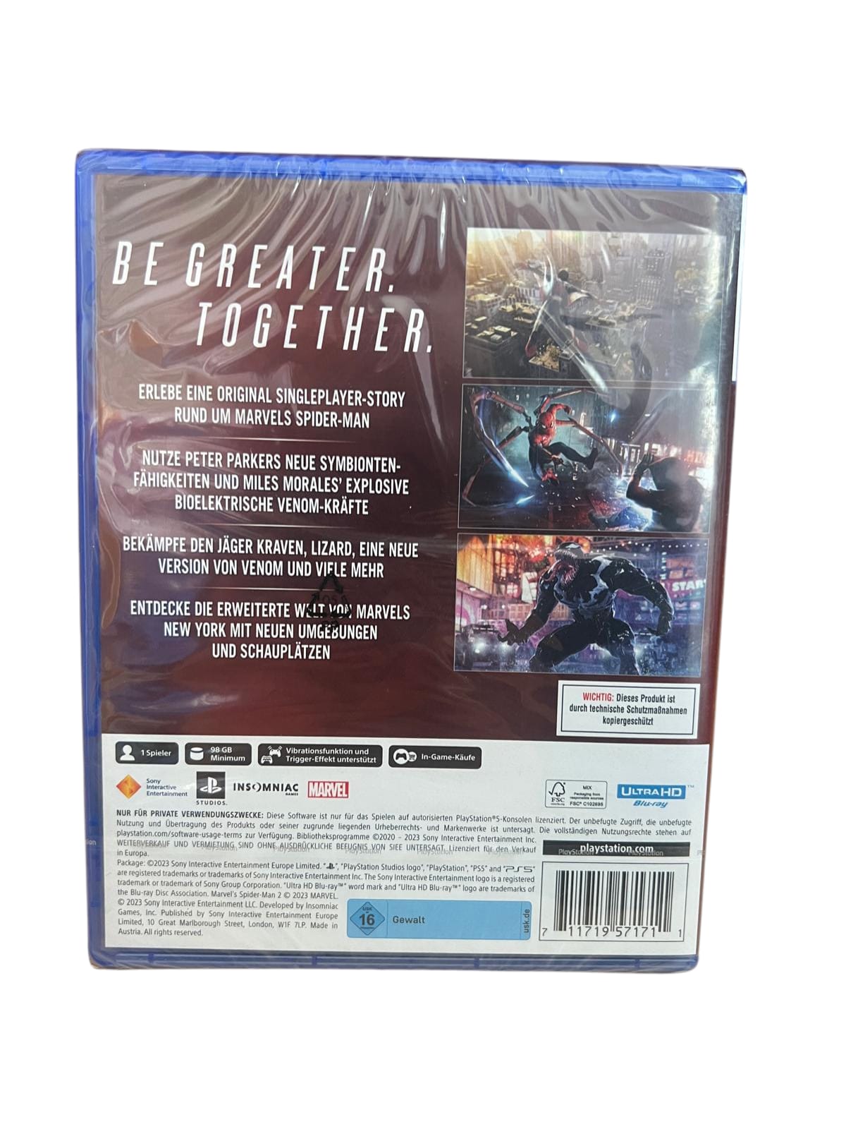 Marvel's Spider-Man 2 – Das ultimative Superhelden-Erlebnis PlayStation 5 (Neu & OVP)